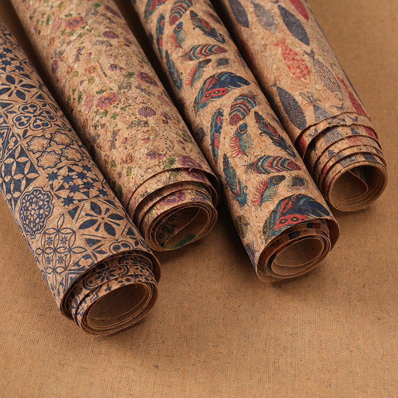 Car Accessories Cork - Tissu en cuir PU imprimé en