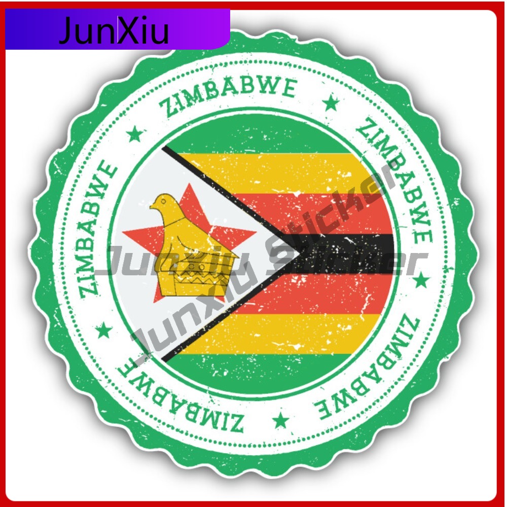 Car Accessories Zimbabwe - Autocollant de voiture Zimbabwe Grunge World