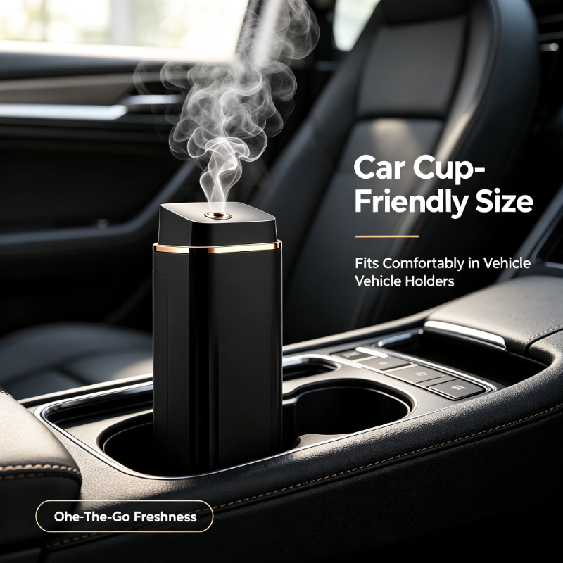 Car Fragrance Diffuser - Diffuseur d'arômes silencieux rechargeable pour huiles