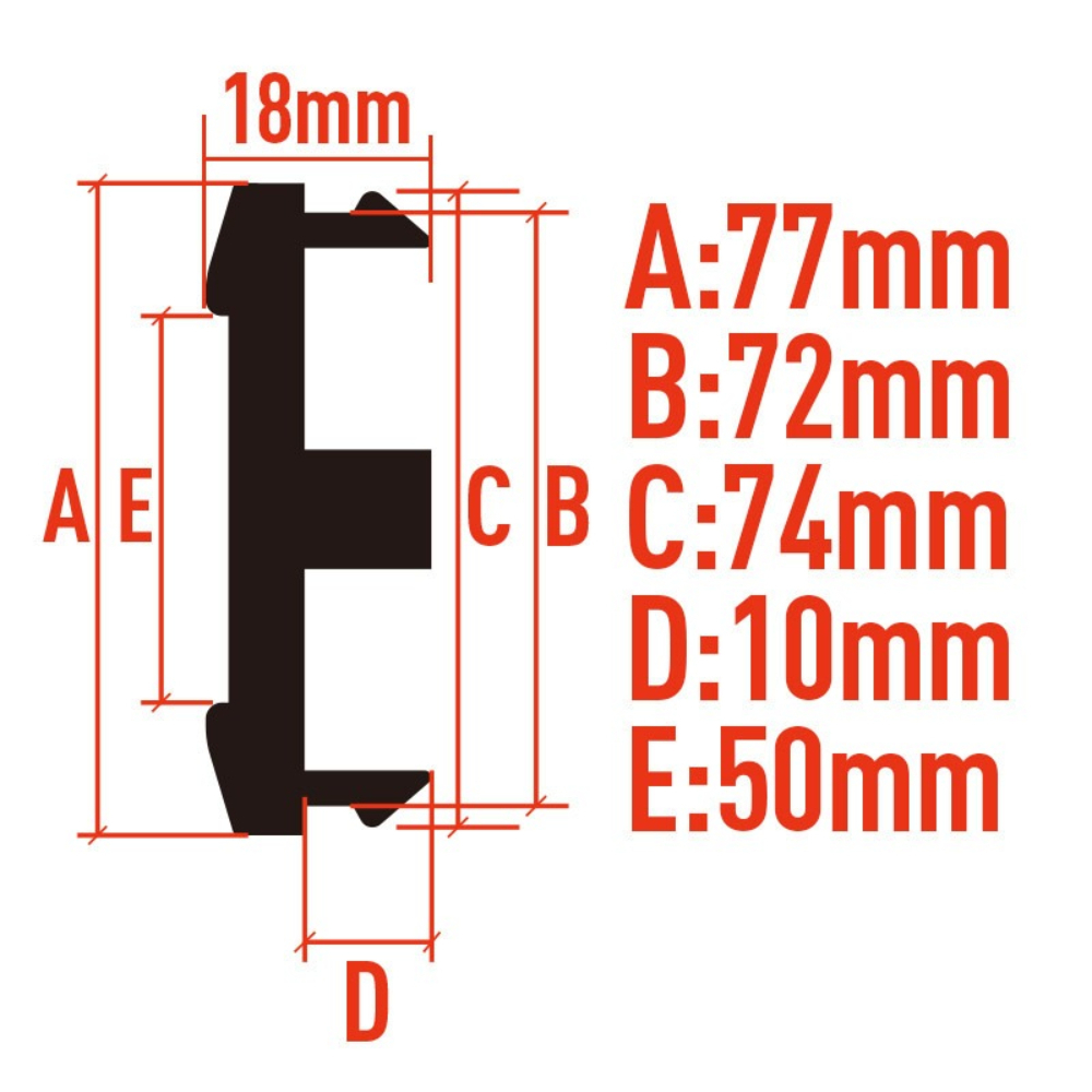 4 pièces 77MM Clips 72MM JDM W - Car Accessories Jdm avis et prix