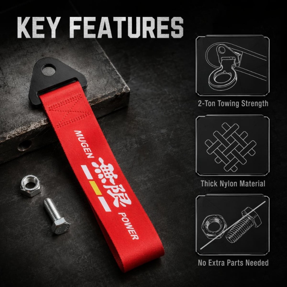 Corde de remorquage de course  - Car Accessories Jdm avis et prix